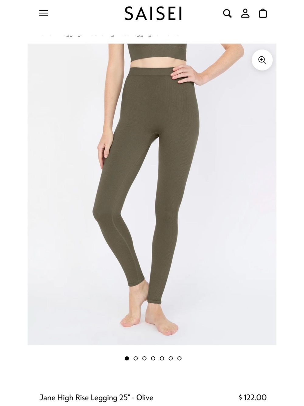 SAISEI Jane Olive High-Rise Leggings - XS